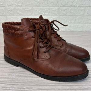 Sporto VTG Leather Chukka Boots Brown WMNS 8.5M Lace Up Casual Workwear Heitage